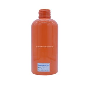 Chai nhựa, chất liệu PET, dung tích 180ml, màu cam