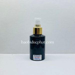 Chai bầu tròn nhựa PET màu đen dung tích 100ml