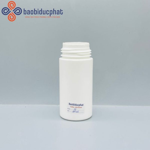 Chai bọt cạo râu nhựa PP màu trắng sứ 100ml