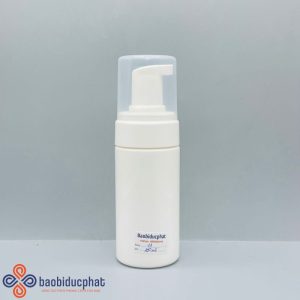 Chai bọt cạo râu nhựa PP màu trắng sứ 100ml