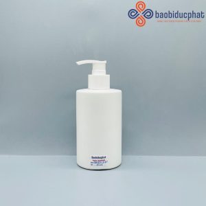 Chai dầu gội nhựa hdpe 300ml màu trắng