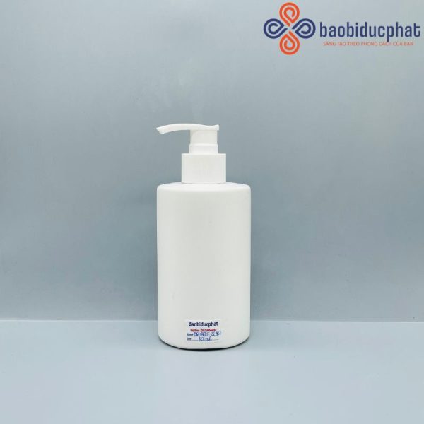 Chai dầu gội nhựa hdpe 300ml màu trắng