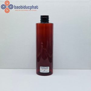 Chai dầu gội nhựa pet 200ml màu nâu