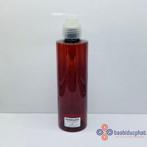 Chai dầu gội nhựa pet 200ml màu nâu