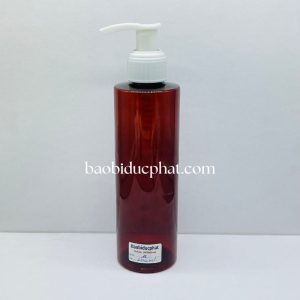 Chai dầu gội nhựa pet 200ml màu nâu