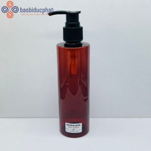 Chai dầu gội nhựa pet 200ml màu nâu