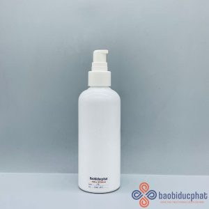 Chai dầu gội nhựa pet 200ml màu trắng sứ