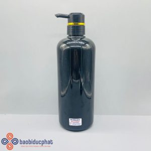 Chai dầu gội nhựa PET màu đen 800ml