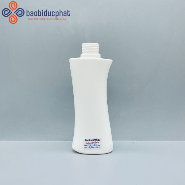 Chai hdpe đựng dầu gội 150ml màu trắng sứ