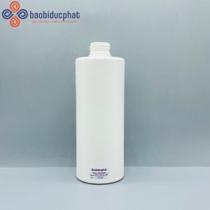 Chai hpde đựng sữa tắm 500ml màu trắng sứ