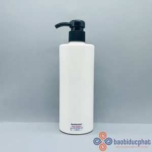 Chai hpde đựng sữa tắm 500ml màu trắng sứ