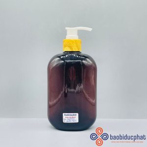 Chai lọ nhựa pet màu nâu 350ml