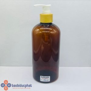 Chai lọ pet màu nâu 500ml đựng mỹ phẩm