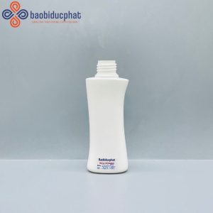 Chai nhựa hdpe 100ml trắng sứ dáng cong