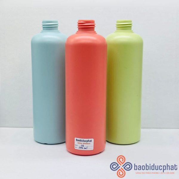 Chai nhựa HDPE 300ml màu đỏ đựng dầu gội