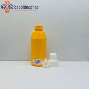 Chai nhựa HDPE đựng dung dịch y tế 100ml màu vàng