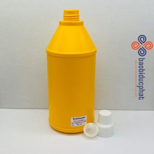 Chai nhựa HDPE màu vàng 500ml đựng dung dịch y tế