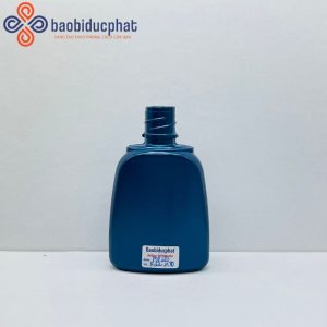 Chai nhựa HDPE vuông dẹp màu xanh dương 120ml