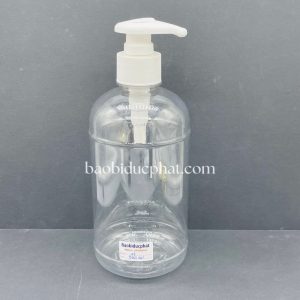 Chai nhựa pet bầu dục trong suốt 500ml