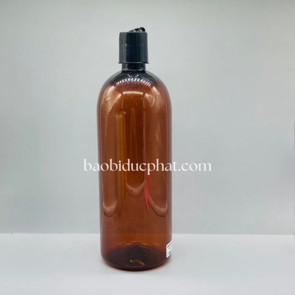 Chai nhựa pet dài 950ml màu nâu