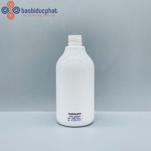 Chai nhựa pet dáng bầu 300ml màu trắng sứ