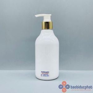 Chai nhựa pet dáng bầu 300ml màu trắng sứ