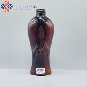 Chai nhựa pet dáng eo màu nâu 300ml