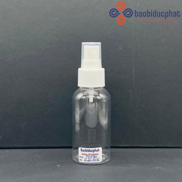 Chai nhựa pet đựng thuốc 80ml trong suốt