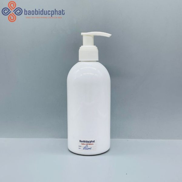 Chai nhựa pet màu trắng sứ 250ml