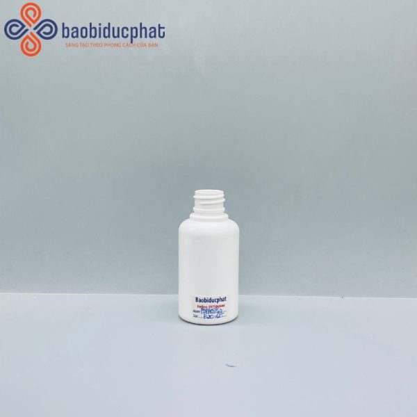 Chai nhựa PET 60ml màu trắng sứ