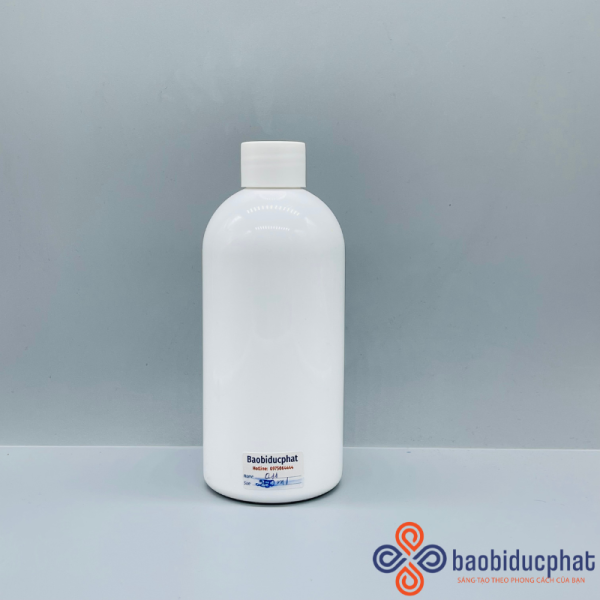 Chai nhựa pet trắng sứ dáng bầu 250ml