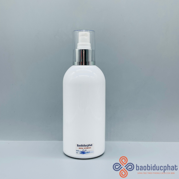 Chai nhựa pet trắng sứ dáng bầu 250ml