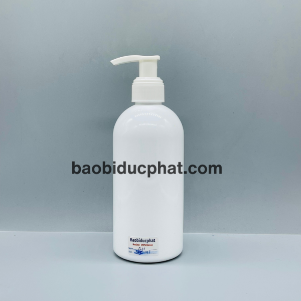 Chai nhựa pet trắng sứ dáng bầu 250ml