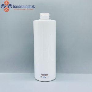 Chai nhựa Pet trắng sứ đựng dầu gội 500ml