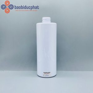 Chai pet dài màu trắng sứ 500ml