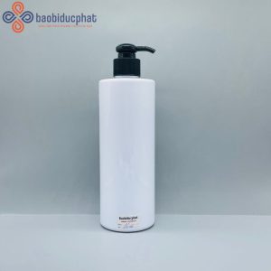 Chai pet dài màu trắng sứ 500ml