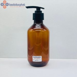 Chai pet đựng dầu gội 300ml màu nâu