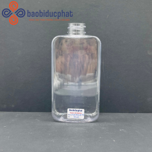 Chai pet vuông dẹp trong suốt 300ml