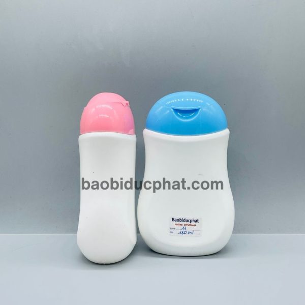 Chai sữa tắm, dung dịch vệ sinh HDPE màu trắng 200ml