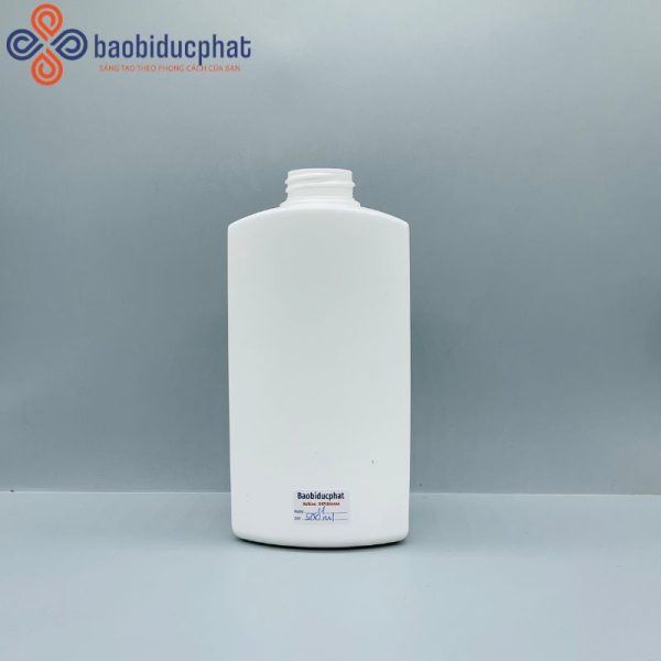 Chai sữa tắm HDPE 500ml màu trắng, màu đen