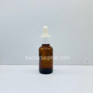 Chai thủy tinh 30ml màu nâu đựng serum