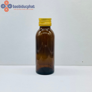 Chai thủy tinh dọc 100ml màu nâu