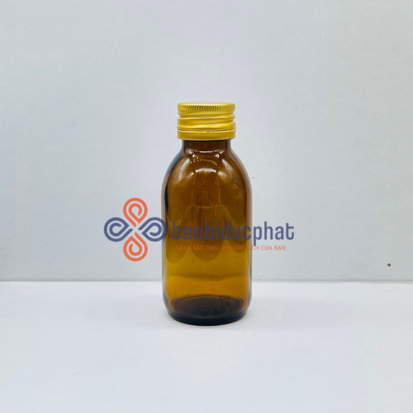 Lọ thủy tinh ngắn màu nâu 100ml