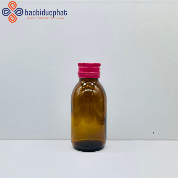 Lọ thủy tinh ngắn màu nâu 100ml