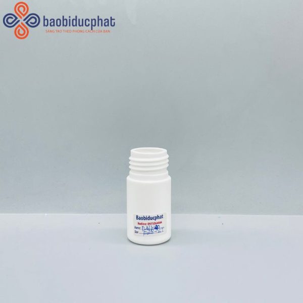 Chai đựng thuốc nhựa HDPE màu trắng sứ 40ml