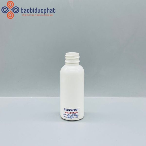 Chai đựng thuốc nhựa PET 50ml màu trắng sứ