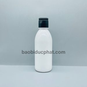 Chai nhựa PET nắp bật trắng sứ 250ml