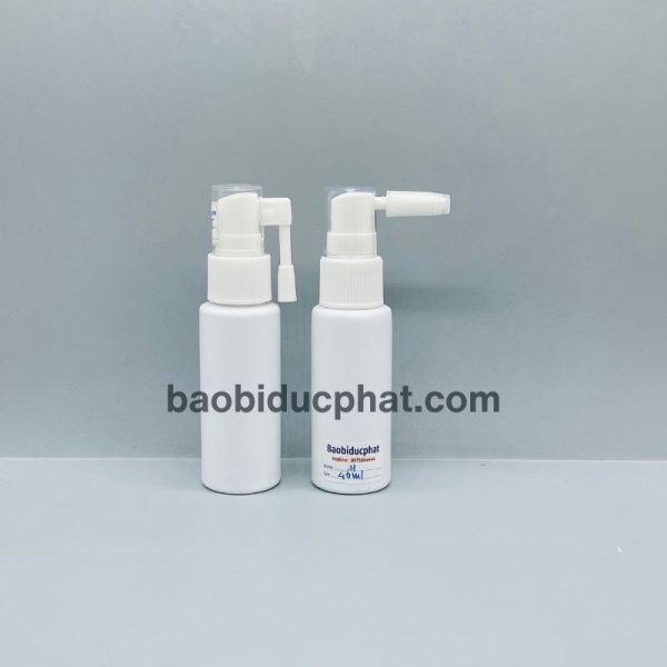 Chai nhựa pet nhỏ màu trắng sứ dung tích 40ml