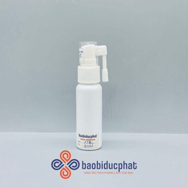 Chai xịt họng nhựa pet màu trắng sứ 30ml