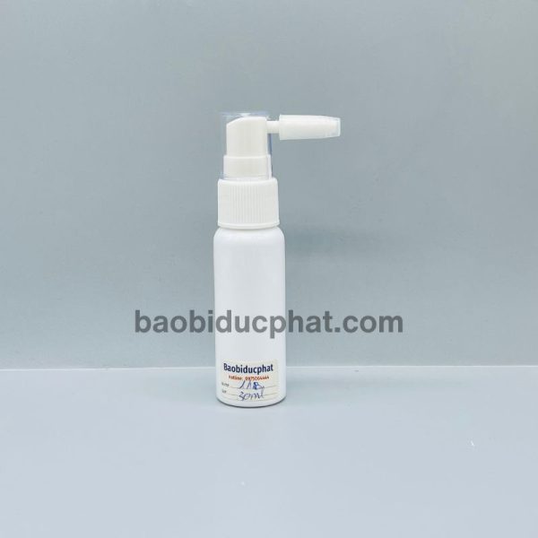 Chai xịt họng nhựa pet màu trắng sứ 30ml